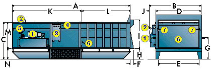 RJ-450 Stationary Compactor - Structural Dimensions