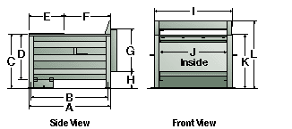 Stationary Compactor 2 Cubic Yard Trash Commander - Structural Dimensions
